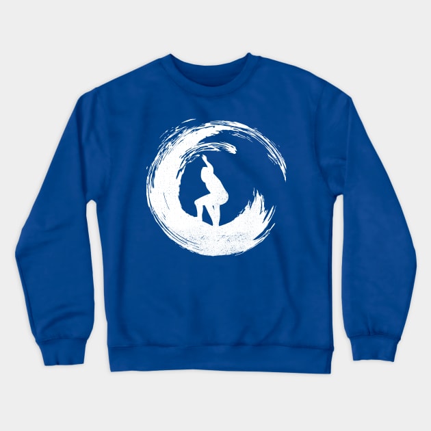 Enso Circle Zen Surfer Crewneck Sweatshirt by zeno27